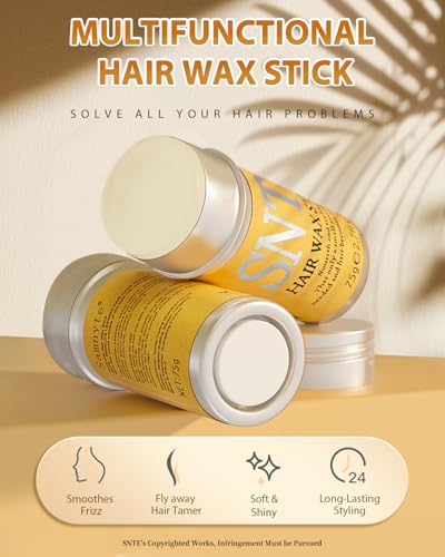 Samnyte Hair Wax Stick, Gel Tamer for Flyaways, Nourishing Slick Stick Pomade for Women & Kids, Slick Back & Styling Cream, Hair Styling Accessories for Teen Girls Gifts, 2.7 Fl Oz | Nourishing