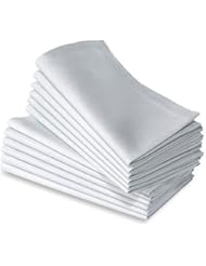 Cotton Dinner Napkins White - 12 Pack (20 inches x20inches) Soft & Comfortable - Expertly Tailored Edges - Durable Hotel Quality - Ideal for Events & Regular Home Use