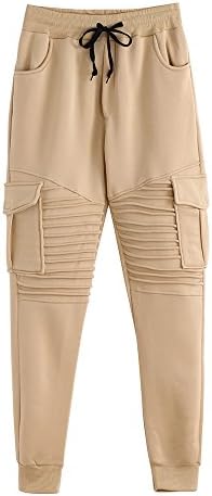 AMhomely Men's Jogger Gym Sweatpants Slacks Casual Elastic Joggings Sport Solid Baggy Pockets Trousers Casual Fitness Tracksuit Bottoms Slim Fit Chinos Pants for Mens Size S-3XL