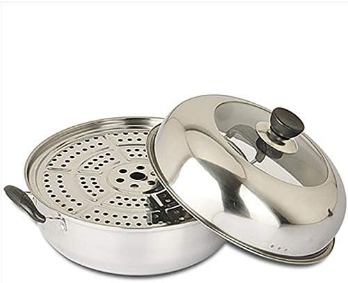 Stainless Steel Steamer Pot, Soup pot, Multi-Layer High Capacity Thicken Composite Bottom Food Steamer,Suitable for induction cookers, gas stoves, 20cm, 22cm, 24cm-30cm