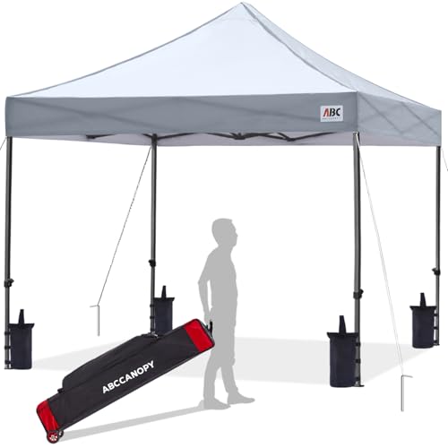 ABCCANOPY Pavillon 250x250 Wasserdicht Faltpavillon Pop-up,UV+,Grau