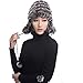 URSFUR Women's Rex Rabbit Fur Hats Winter Ear Cap Flexible Multicolor