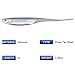 Dr.Fish Soft Plastic Baits Bass Fishing Lures Fork Tail Soft Jerkbait Drop Shot Bait Jerk Shad Minnow Swimbait Crappie Lures for Trout Pike Walleye Blue 3''