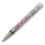 Marvy DecoColor Paint Marker - Ink Color: Metallic Silver - 1 Each