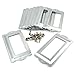 SpzcdZa 12Pack 84 x 42mm Office Library File Drawer Cabinet Card Tag Label Card Holder Drawer Pull/Label Holders/Label Frames Card/Label Holder Modern Label Holders Metal Frame(Silver Tone)