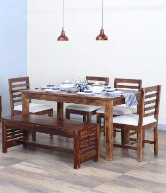 Ck Handicrafts Sheesham Wood Dining Table Set With 4 Chair And 1