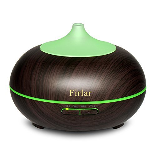 Firlar Ultrasonic Cool Mist Humidifier Oil Diffuser For Home Office Yoga Bedroom Baby Auto Shut off 300milliliter