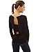 PattyBoutik Women's Cowl Neck Faux Crystal Backless Top