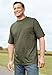 KingSize Men's Big & Tall Shrink-Less Pocket Crewneck Tee, Heather Atlantic