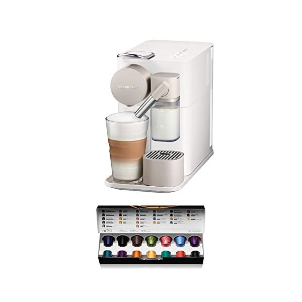 Nespresso De'Longhi EN 500.W Kaffeekapselmaschine, 1400W, 1 L, 19 Bar, Silky Weiß