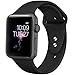 DaQin Bands Compatible with Apple Watch Band 38mm 40mm, Soft Silicone Sport Replacement Wristbands Strap for Apple iWatch Series 5 Series 4, Series 3/2/1, Black, S/M