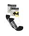 Batman Boy's 6 pack Socks with Grippers (2T-3T, Black/Multi)