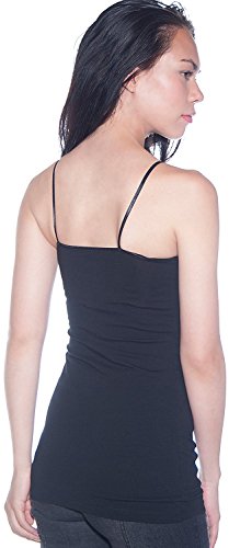 Active Basic Women's Basic Casual Plain Camisole Cami Top Tank Junior and Plus Sizes - 4 Pack Pack Deal Black 3XL - Thumbnail 2