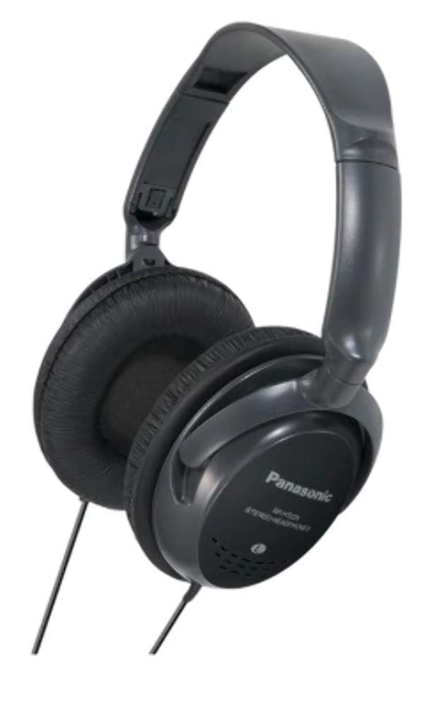 Panasonic RP-HT225E-K Advanced Monitor Headphones-​Immersive XBS Bass,DJ-Style Single-Side Monitoring,Inline Volume Control,Frequency Response 18Hz-22kHz,Comfortable Over-Ear Design-Black​