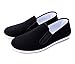 AIRCEE Men Chinese Traditional Old Beijing Shoes Kung Fu Tai Chi Rubber Sole Shoes Black
