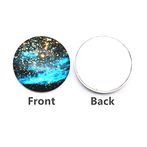 ZHU YU CHUN 40 Pcs 25mm Glass Dome Cabochons Half Round Flatback Cosmic Sky (Style 1)