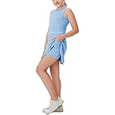 Aurgelmir Girls Crewneck Sleeveless Tennis Dresses Kids Workout Cute Outfits Tank Golf Dresses with Shorts Pocket