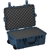 Condition 1 24” Rolling Heavy-Duty Lockable Storage Case Model 305 with Wheels and Handle, IP67 Rated Waterproof, Dustproof, TSA Friendly, Made in USA, 24.50”x17.02”x10.20”, Navy