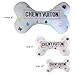 Haute Diggity Dog White Chewy Vuiton Bone, Plush Designer Dog Toys with Interactive Squeaker, Stimulating Pet Enrichment, Machine-Washable & Safe Materials for All Breeds, Size Medium