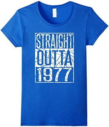 Womens 40th Birthday Gift T-Shirt STRAIGHT OUTTA 1977 T-Shirt XL Royal Blue