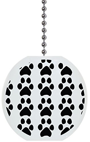 Paw Print Pattern Solid Ceramic Fan Pull