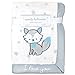Wendy Bellissimo Super Soft Plush Baby Blanket - Cute Fox Baby Blanket from The Hudson Collection in White & Grey (30x40)