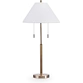Signature Design by Ashley Haigwood Modern Table Lamp with Empire Shade, Gold
