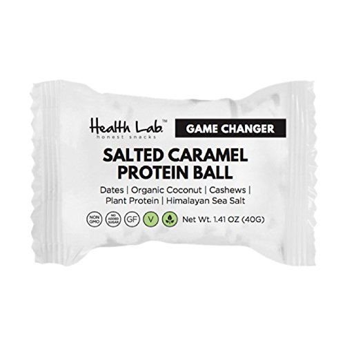 Salted Caramel Protein Balls by Health Lab PlantBased, Natural and Vegan NonGMO and Gluten