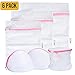 ZOTO Laundry Wash Bag, 6 Set Mesh Dedicates Bra Washing Bag with Zipper, Lingerie Garment Bag for Net Washer Dryer Washing Machine Protect Underwear,Hosiery,Sock,Baby Cloth,Travel Laundry Bag