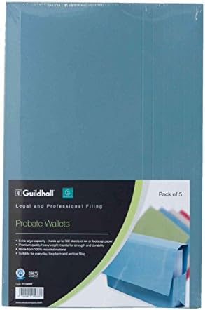 Guildhall 315 gsm Foolscap Probate Wallet - Blue