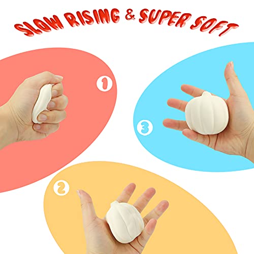 LovesTown DIY Pumpkin Squishies, 6 PCS Halloween Squishes Pumpkins Paint Your Own Squishies Kids Halloween Crafts for Halloween Thanksgiving Party Favors