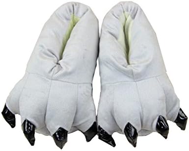 Elley Cosplay Cartoon Costumes Paw Claws Shoes Anime Plush Slipper Grey Size L