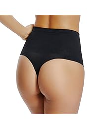 Tanga de cintura alta para mujer, moldeador de cuerpo, ropa interior, control de barriga, bragas