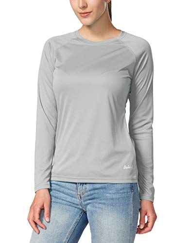 BALEAF Women's UPF 50+ Sun Protection T-Shirt Long Sleeve Outdoor Performance Grey Size M