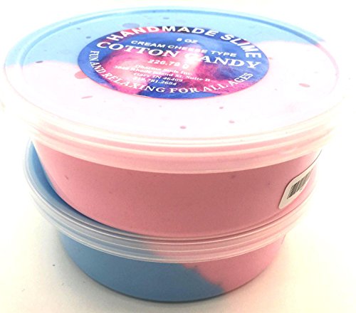 Handmade Slime Cream Cheese type cotton candy scented 8 oz container