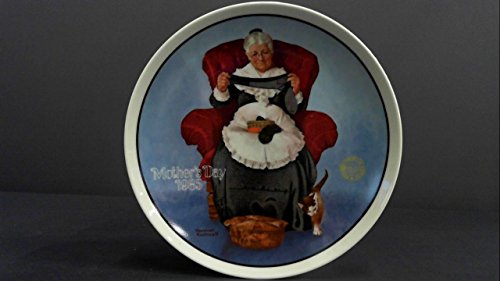 Knowles "Mending Time" Mother's Day 1985 by Norman Rockwell; Collectible Plate