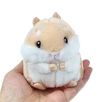 bjduck99 Cute Stuffed Animals Hamster Key Chain Keyring Bag Pendant Car Decor - Brown