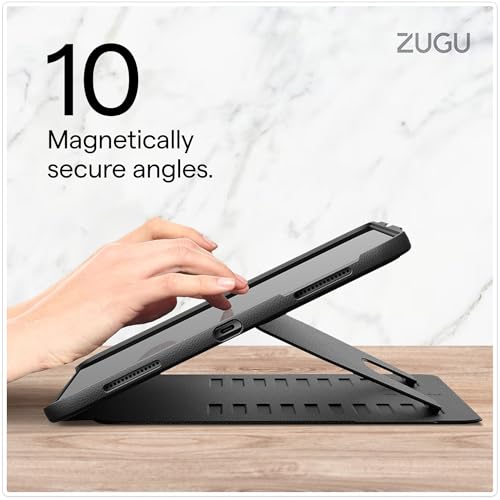 ZUGU CASE iPad Pro 12.9 Case, Ultra Slim Protective Case/Cover Designed for iPad Pro 12.9-inch (6th Gen / 5th Gen) Wireless Apple Pencil Charging, Convenient Magnetic Stand (Auto Sleep/Wake) - Black
