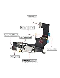 Puerto de carga de repuesto para iPhone6, GVKVGIH puerto de carga de repuesto conector Flex Cable