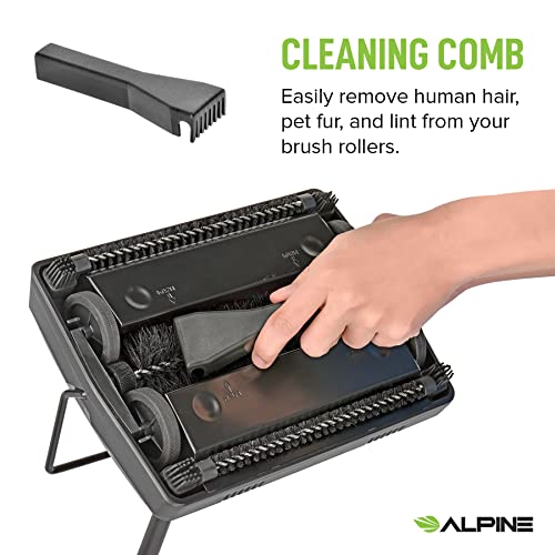 Alpine Manual Carpet Sweeper Triple Brush Cordless Non Electric Multi