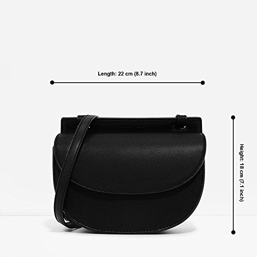 Charles & Keith PU Faux Leather Half Moon Crossbody Bag Saddle Bag