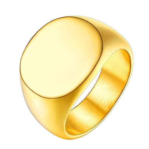 U7 Anillo Vintage para hombre Esmalte Negro Acero inoxidable Viking Triquetra Anillo de sello de nudo celta, Color plateado / negro / dorado, personalizable para grabar, empaquetado para regalo