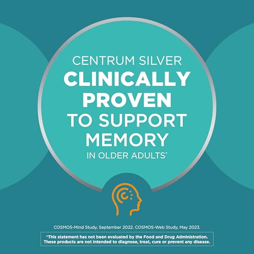 CENTRUM SILVER MEN’S 50+ MULTIVITAMIN WITH VITAMIN D3, B-VITAMINS, ZINC FOR MEMORY AND COGNITION – 200 TABLETS