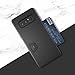 Note 8 Case, Molan Cano [Crazy Bumper] Dual Layer PU Case Wallet Cover with 1 Card Slot for Samsung Galaxy Note 8 - Metallic Black
