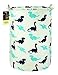 HUNRUNG Laundry Hamper,Large Canvas Fabric Lightweight Storage Basket Toy Organizer Dirty Clothes Collapsible Waterproof for College Dorms, Children Bedroom,Bathroom (Round-Double Dinosaur)