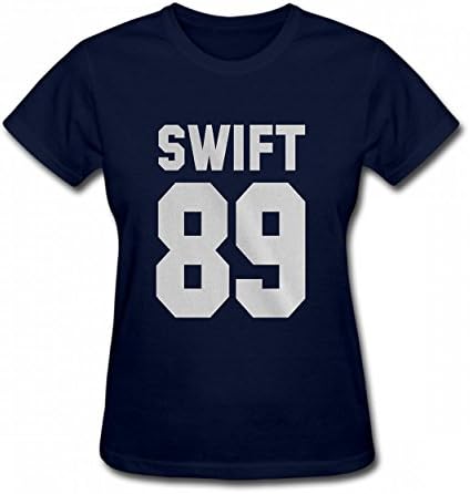 LOJSAQ Swift 89 Tshirt Trendy Print T-Shirts Valentine Women's Tee Navy