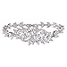 EVER FAITH Women's Cubic Zirconia Wave Marquise Shape Leaf Tennis Bracelet