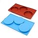 2-Pack 3-Cavity Cake Molds Silicone Resin Coaster Mold 3.9 Inch Round Disc Non-Stick Baking Molds, Mousse Cake Pan, French Dessert, Pie, Candy, Soap, Dia 10cm