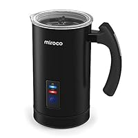 Milk Frother, Miroco Stainless Steel Milk Steamer with Hot &Cold Milk Functionality, Automatic Foam Maker For Coffee, Hot Chocolates, Latte, Cappuccino, Electric Milk Warmer, Silent Operation, 120V