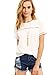 ROMWE Women's Loose Short Sleeve Round Neck Solid Summer T-shirt Tops Blouse White Medium
